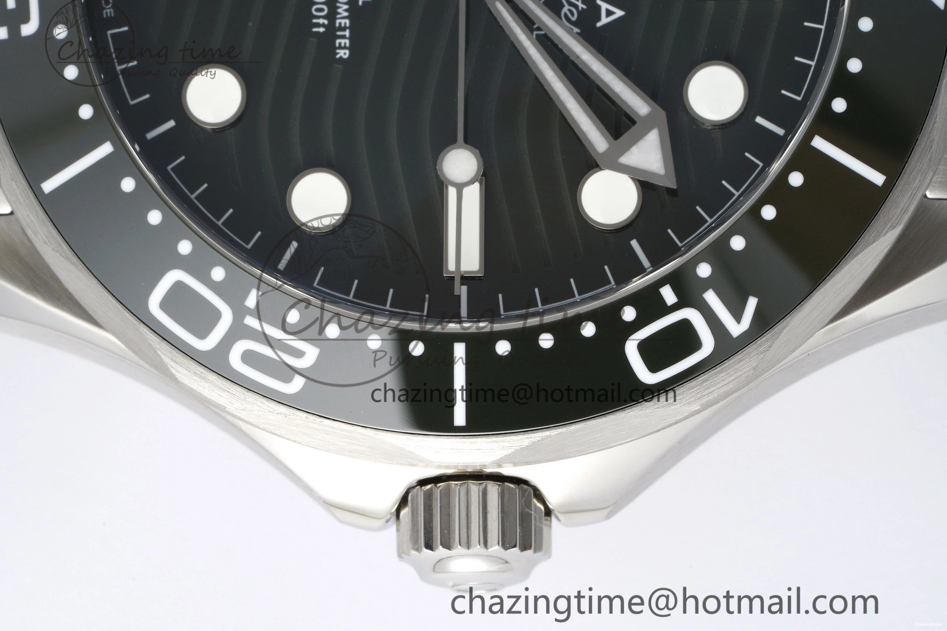 0123 Seamaster Diver 300M ZF 1:1 Best Edition Green Ceramic Green Dial on SS Bracelet A BestValue 7825